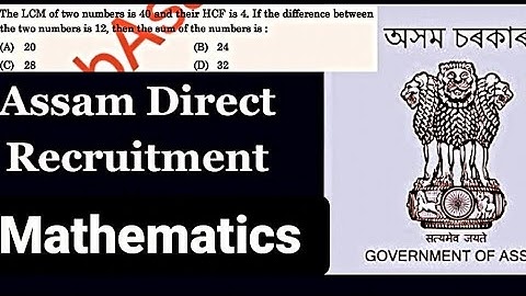 Th LCM of two numbers is40and their HCF is 4 If the difference betweenthetwonumbersis12 thenthesumof
