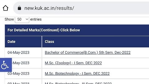 Kuk B.com 5th Semester, MSC (Zoology) 1st Semester Result