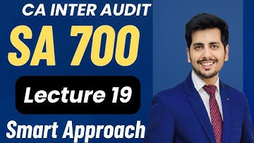 SA 700 | AUDIT REPORT | Free Fastrack Lecture 19 | CA INTER