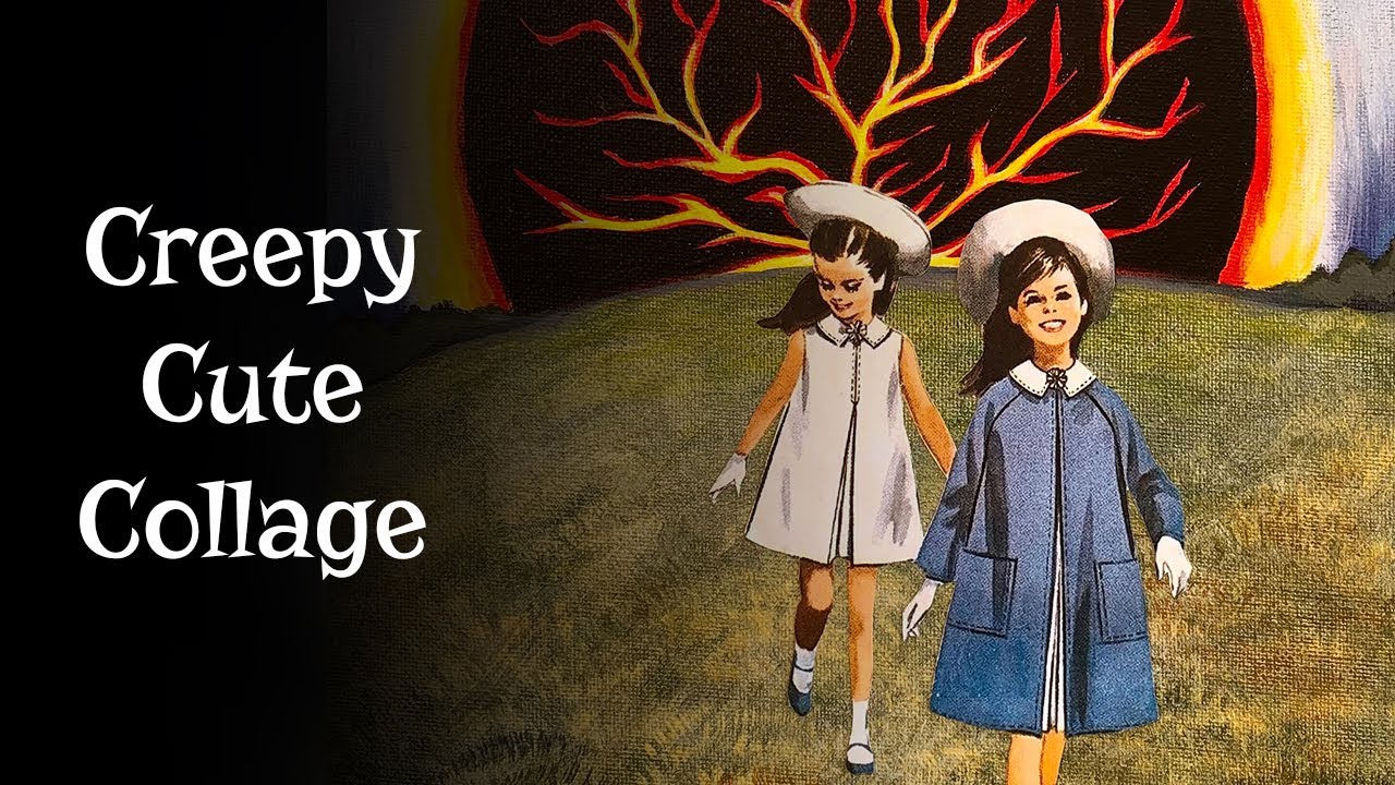 Making Creepy Cute Collages from Vintage Sewing Pattern Art