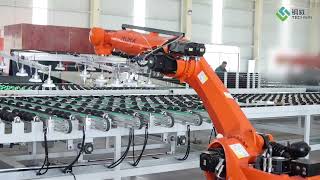 Automatic glass seaming edging line with multi unloading stations