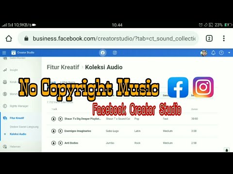 Cara Mendapatkan Musik Bebas Hak Cipta (No Copyright Music) Di Facebook -  YouTube