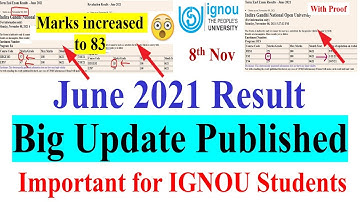 IGNOU JUNE 2021 Exam Result Big Update Published | Revaluation Result Declare | Important info