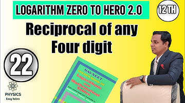 # 22  Reciprocal of any four digit By using logtable | Logarithm zero to hero 2.0