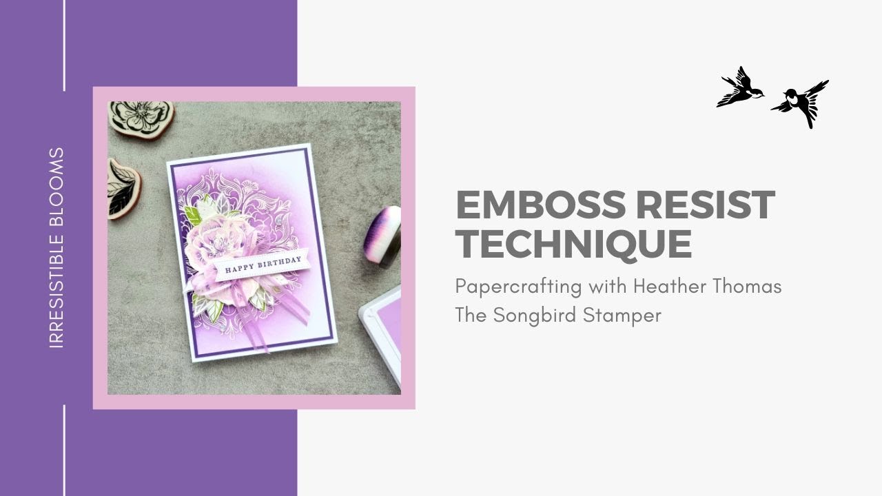 Emboss Resist Technique - YouTube