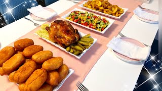 ОБЕД ГОТОВ / Пирожки с мясом, курица с картошкой по-деревенски и салат