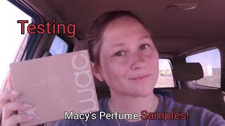 Testing Macy's Perfume Samples #macys #freesamples #perfume