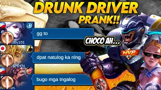 DRUNK DRIVER PRANK!! LT TRIO FEEDERS GOT CARRIED!!-MLBB