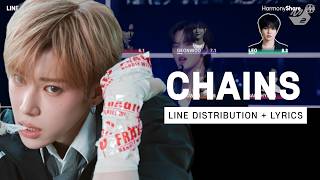 ALPHA DRIVE ONE - CHAINS (Line Distribution + Color Coded Lyrics)
