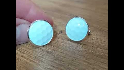 Golf Ball Cufflinks - Handmade Cuff Links From a Real Golf Ball - Sports Cufflinks and Jewelry