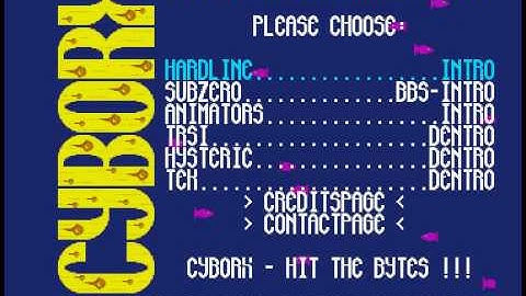 CYBORX - Under Water Pack Preview - Amiga Pack Menu