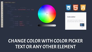 Change Color with picker HTML CSS and JS