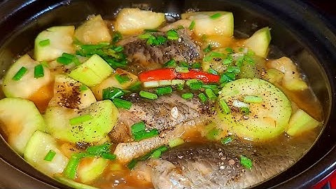 CÁ RÔ KHO BẦU  cách làm cá rô kho bầu thơm ngon đậm đà
