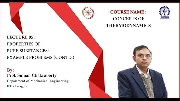 Lecture 05 : Properties of Pure Substances: Example problems (contd.)