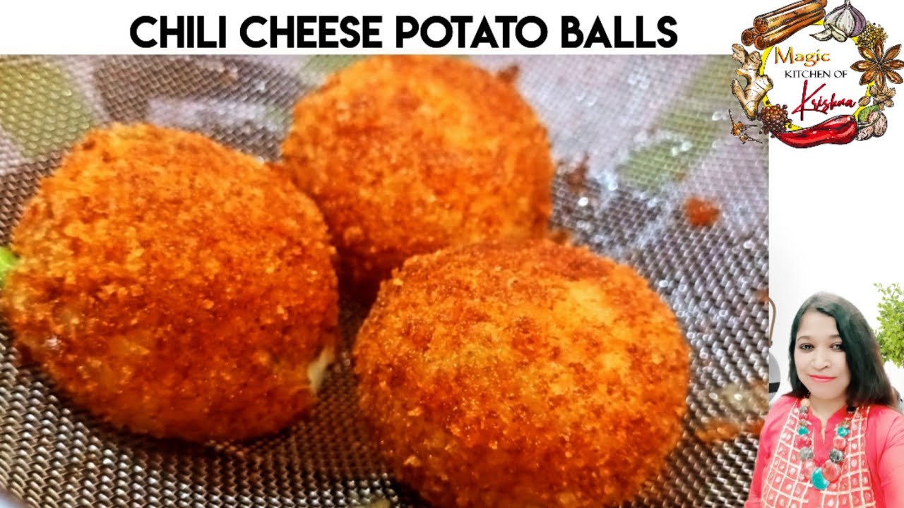 Chili potato cheese balls 😋/crunchy munchy snacks/no onion garlic/Magic