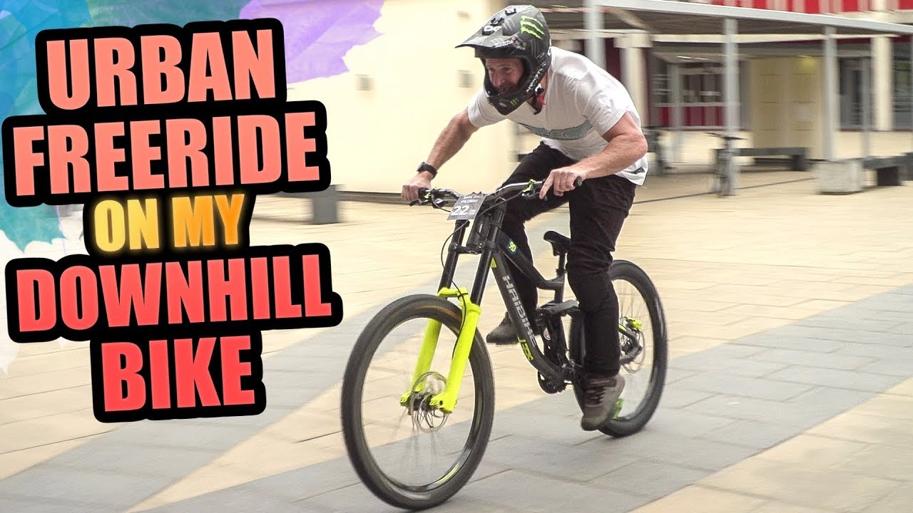 Lauw Vochtig stroom URBAN MTB FREERIDE ON MY DOWNHILL BIKE IS SICK! - YouTube