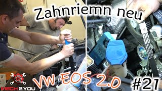 🛠️#21 Zahnriemen montieren beim VW Eos 2.0 FSI | Kurbelwellenschraube anziehen und Gehäuse abdichten