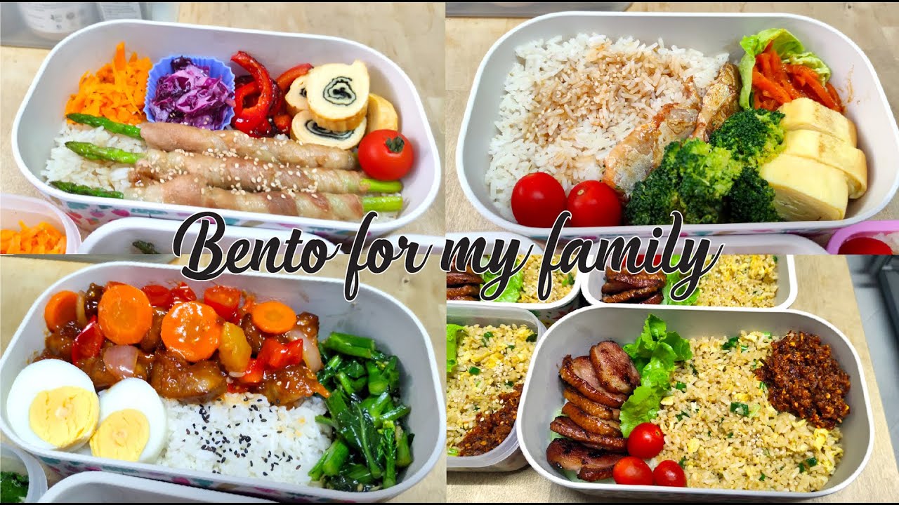 A week of bento for my family #43 - Lunch boxes for husband and kids