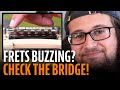 Fret buzz can be caused by the bridge!