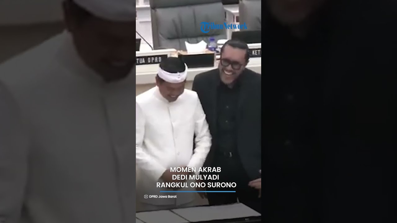 Momen Hangat Dedi Mulyadi Rangkul Ono Surono saat Rapat Paripurna