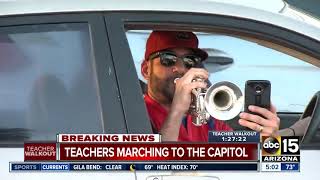 Teachers marching to Arizona capitol on Thursday