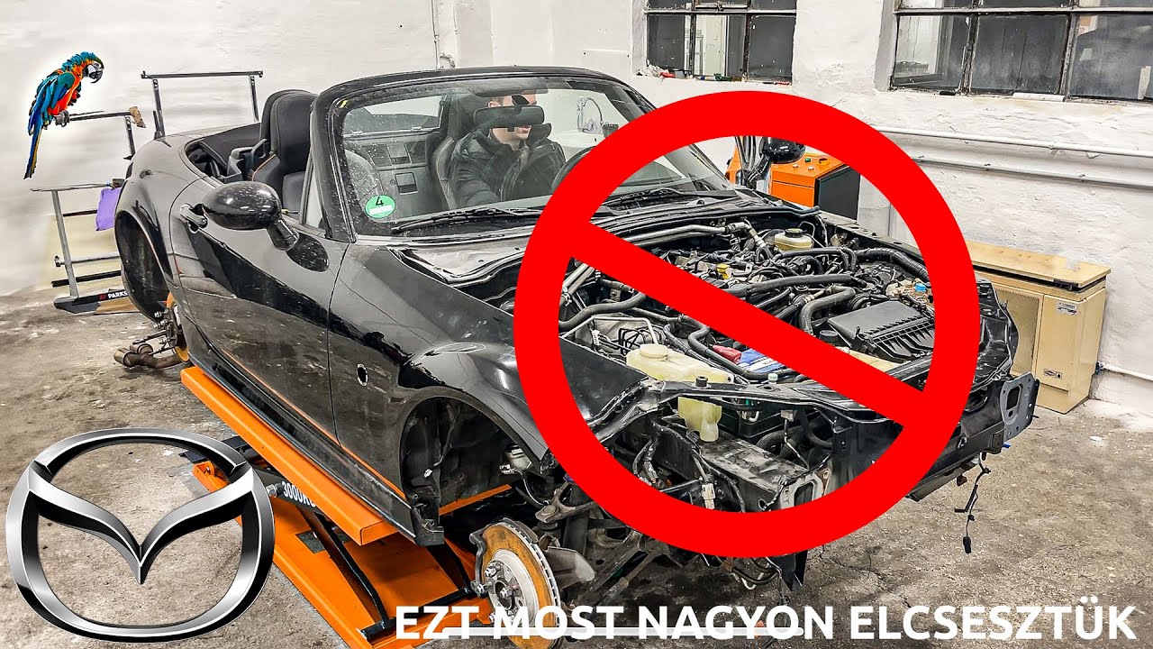 🚧 TÖNKRETETTÜK A MOTORHIBÁS MAZDA MX-5 AUTÓT.. HELP!!! 🤌🏻