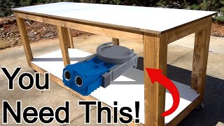 How to Build a Workshop Table Studio Work Bench with Kreg Jig! You need this Tool!