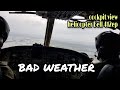 Bad weather condition helicopter cockpit view