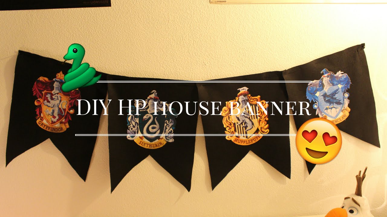 Harry Potter Hogwarts House Banners DIY - Paper Trail Design  Harry potter  theme party, Harry potter bday, Harry potter diy