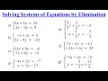 Elimination Method for Solving Systems of Equations