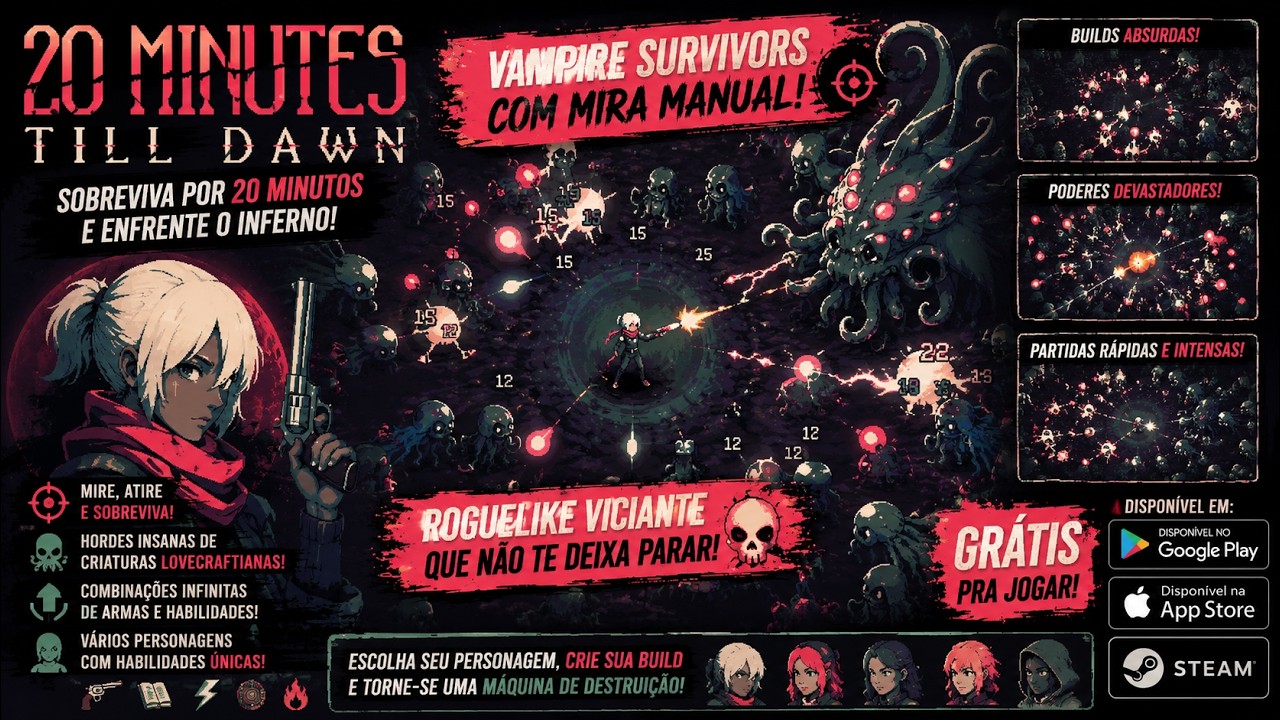 🌑🔥 Review Rápido – 20 Minutes Till Dawn (Android / iOS / Steam)