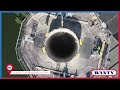 Déconstruction des cheminées de la centrale électrique des Awirs