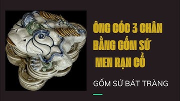 TƯỢNG THIỀM THỪ BẰNG GỐM SỨ - CÓC 3 CHÂN - CÓC ĐỂ BAN THẦN TÀI - GỐM BÁT TRÀNG.