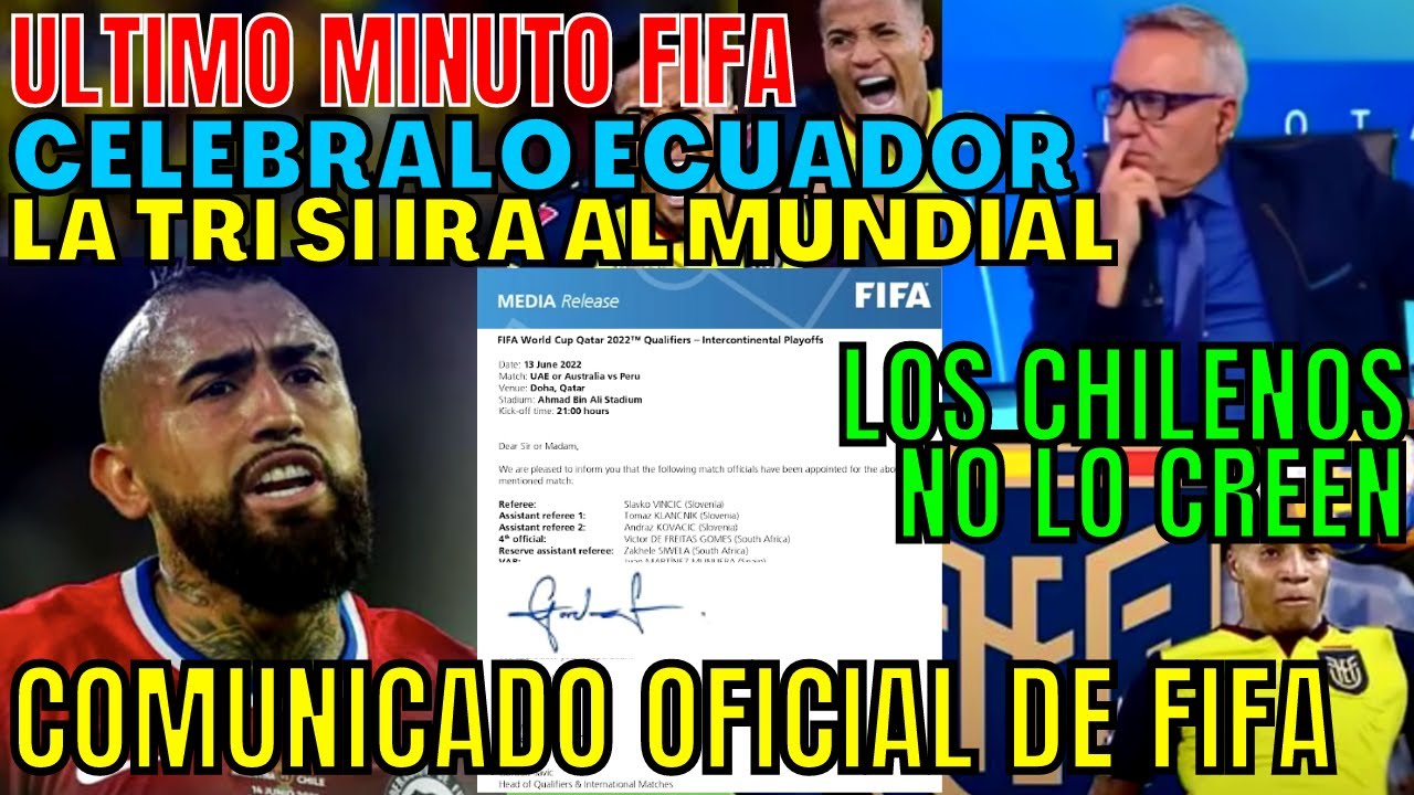 LA FIFA YA PUBLICÓ COMUNICADO OFICIAL SOBRE EL CASO BYRON CASTILLO Y FAVORECE A ECUADOR