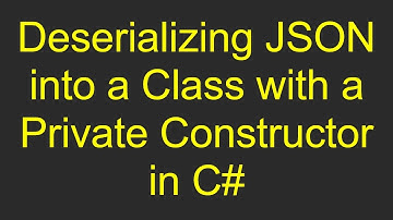 Deserializing JSON into a Class with a Private Constructor in C#