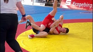 Wrestling / Ringen LM Sachsen 2024, Gelenau, Junioren, 60 kg, GR, Wermig - Wagner M.