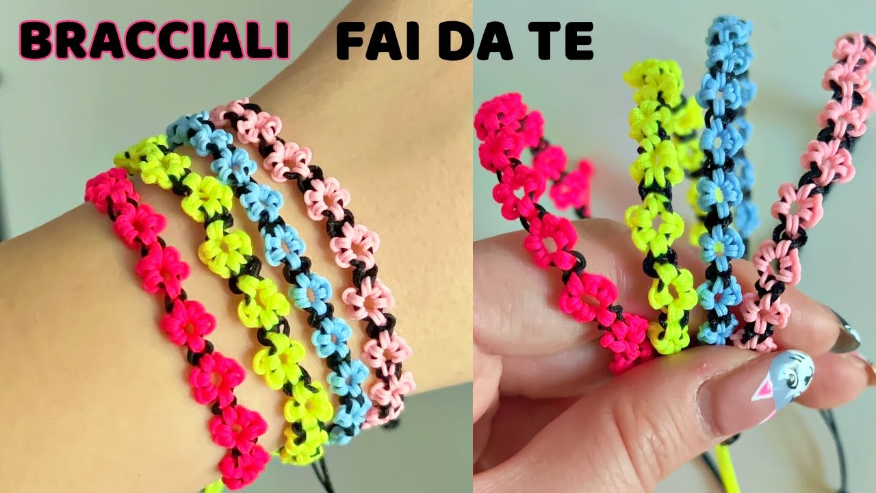 FAI DA TE - BRACCIALE DELL'AMICIZIA FIORI - METODO FACILE 