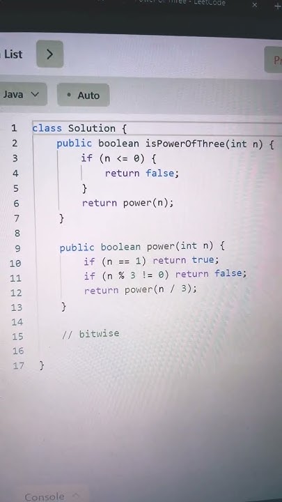 Power of three leetcode easy question. #leetcode - YouTube