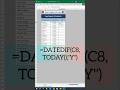 How to Calculate the Difference Between Two Dates in Excel #date