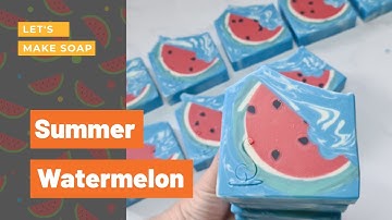 Summer Watermelon Cold Process Soap 🍉 PLUS how I made the embed!