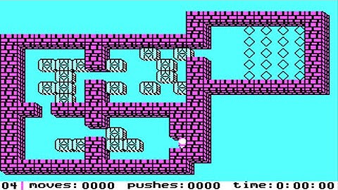 IBM PC - Sokoban Solution - Level 4