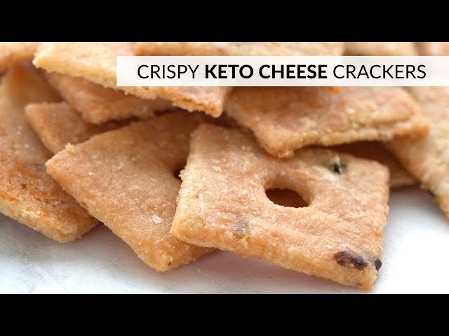 SUPER crispy and cheesy! KETO CRACKERS RECIPE class=