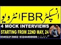 FBR INTERVIEW SESSION STA