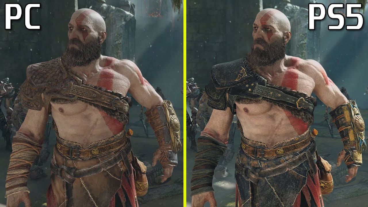 God of War PC VS PS5 Early Graphics Comparison, GOW PS5 VS PC