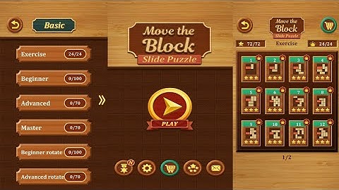 Move the block slide puzzle || Basic  exercire || Level 1 - 12 || all Level