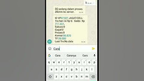 Transaksi pulsa lewat sms/WhatsApp/jabber