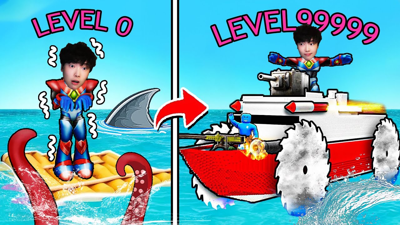 造船探險！徒手造出變形航母，從地鐵跑酷一路炸到Doors世界！《Roblox》吊德斯DioDeS