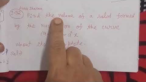 Find the volume of a solid formed by the revolution of the curve (a-x)y^2=a^2.x about it