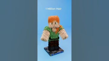 🔥100 vs 1 Million Hair Minecraft Steve | Blender 3D Hair Particle And Simulation