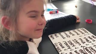Carli Sight Word Practice